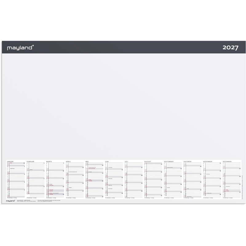 Mayland 2027 skriveunderlag 60x40cm med kalender 27137000
