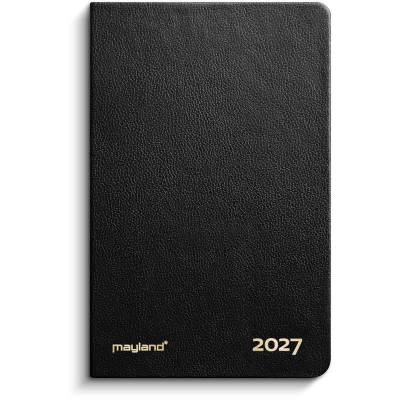 Mayland 2027 Classic lommekalender 7x10,9cm kunstskind sort 27162010