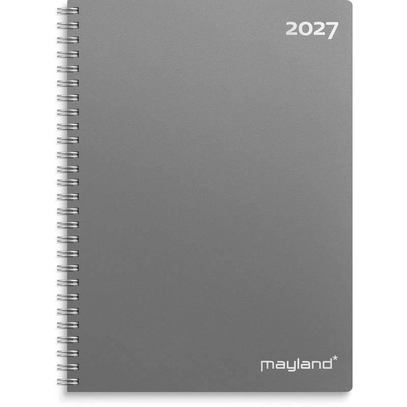Mayland 2027 ugekalender h&oslash;jformat A5 gr&aring; 27200000