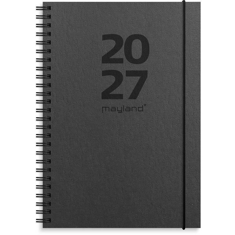 Mayland 2027 International ugekalender A5 sort karton 27200700