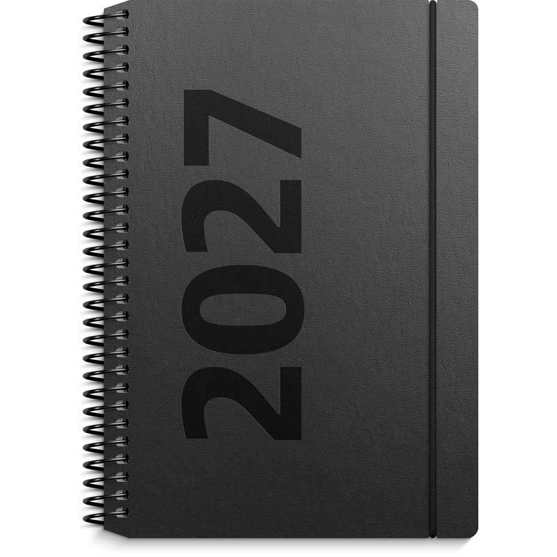 Mayland 2027 ugekalender A6 i sort genanvendt karton 27201120