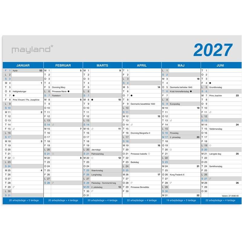 Mayland 2027 v&aelig;gkalender Klassisk A4 27059000