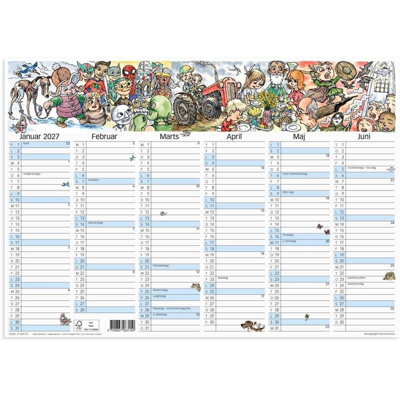 Mayland 2027 Otto Dickmeiss v&aelig;gkalender A3 27063150