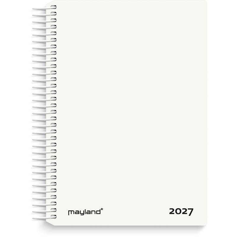 Mayland 2027 dagkalender PP-plast hvid 27210010