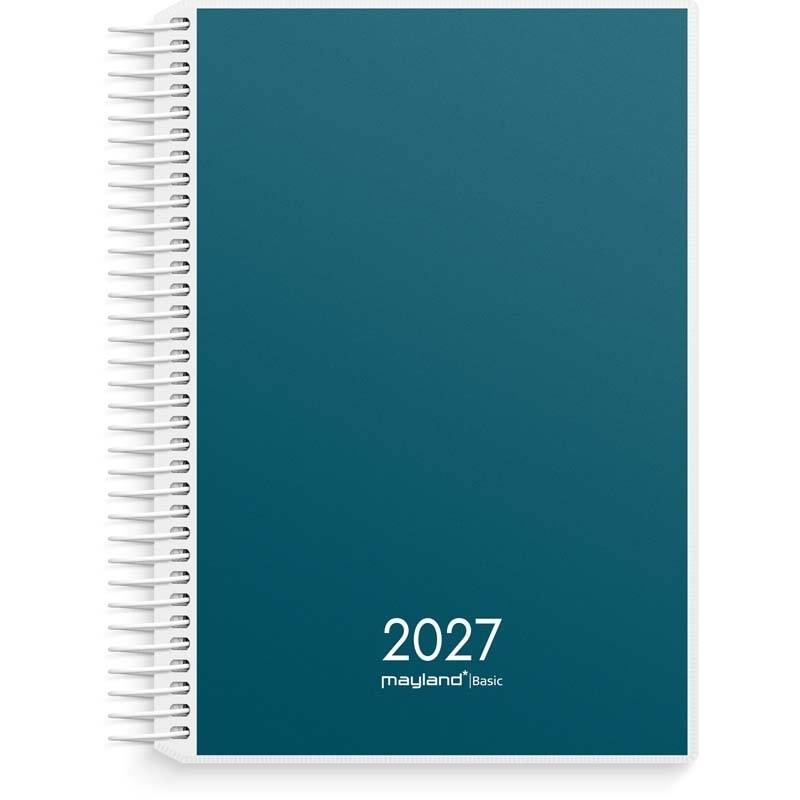 Mayland 2027 Basic spiralkalender 1 dag pr side bl&aring; 27265000