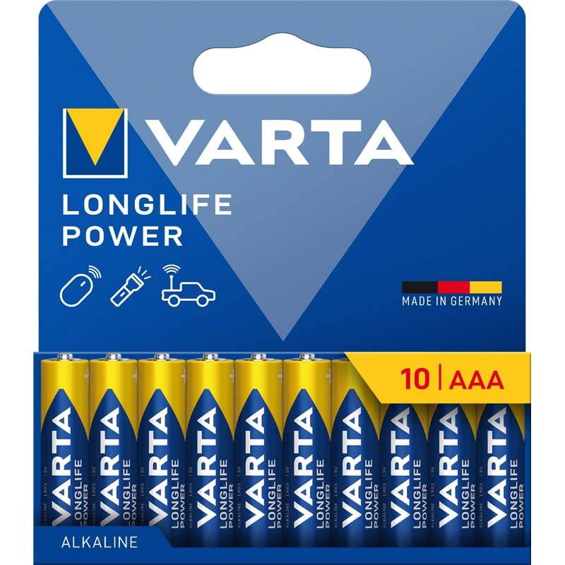 Varta Longlife Power AAA batterier, pakke a 10 stk