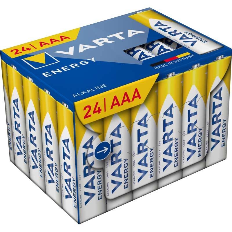 Varta Energy AAA batterier, pakke a 24 stk