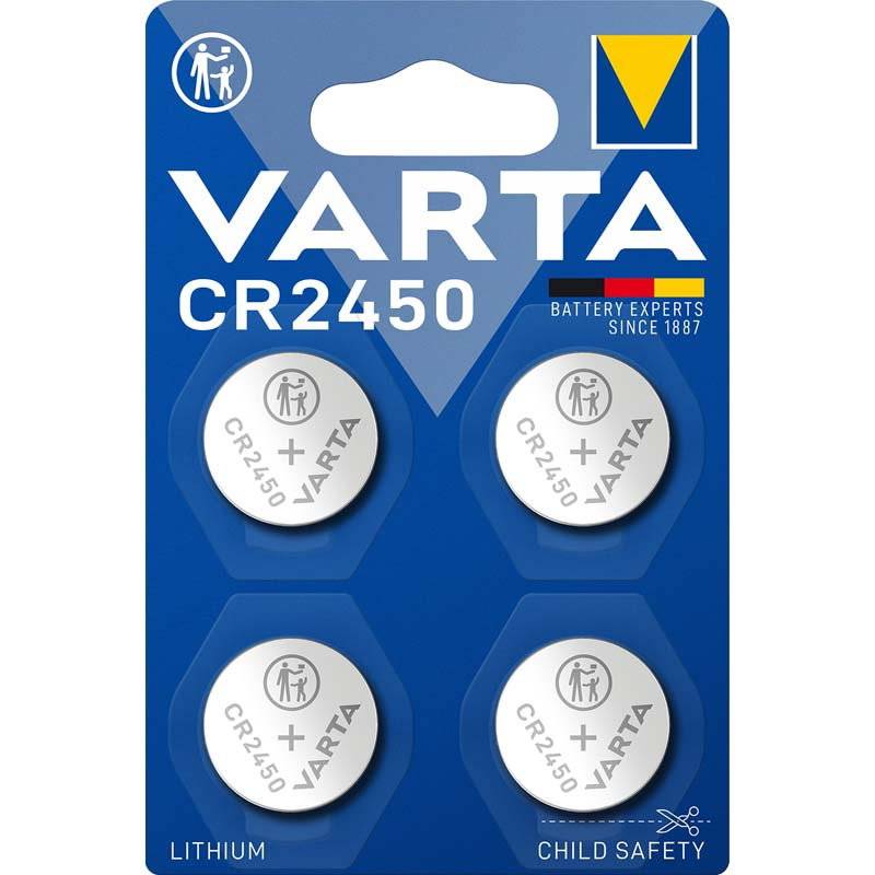 Varta knapcellebatteri CR2450 pakke a 4 stk