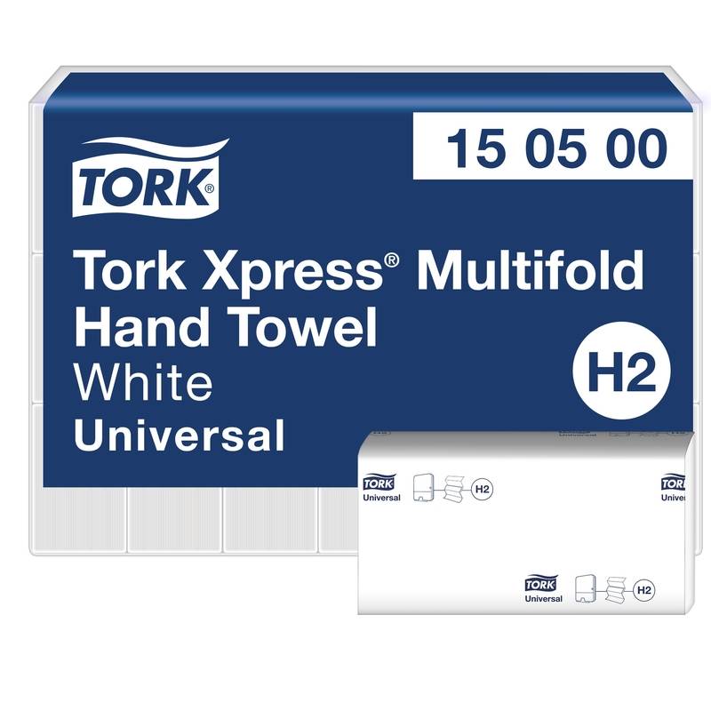 Tork Xpress Multifold H2 h&aring;ndkl&aelig;deark 1-lags 150500 hvid