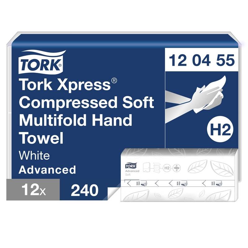 Tork Xpress Komprimerede Soft Multifold H2 h&aring;ndkl&aelig;deark 120455 hvid