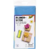 Silkepapir 50x70cm 20g/m² foldet til 125x250mm lyseblå, 5 ark