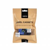 Wera labeltape AZe-251 kompatibelt 24mmx8m sort p&aring; hvid