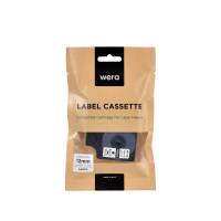 Wera labeltape A45013 kompatibelt 12mmx7m sort p&aring; hvid