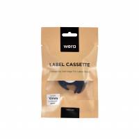 Wera label papir A91330 kompatibelt 12mmx4m sort p&aring; hvid
