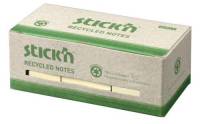 Stick'n notesblok Recycled 38x51mm pastelgul