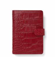 Filofax Classic Croc Personal læder kalenderomslag rød