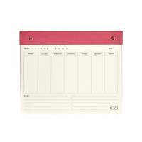 KOZO ugeplanner til skrivebordet 25x20cm lyser&oslash;d