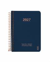 KOZO 2027 &aring;rskalender med en uge pr side A6 bl&aring;