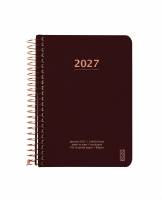 KOZO 2027 &aring;rskalender med en uge pr side A6 brun
