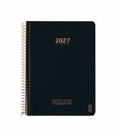 KOZO 2027 &aring;rskalender med en uge pr side A5 sort