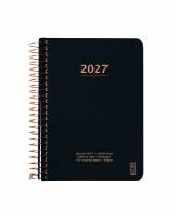 KOZO 2027 &aring;rskalender med en uge pr side A6 sort
