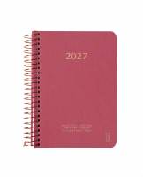 KOZO 2027 &aring;rskalender med en uge pr side A6 pink