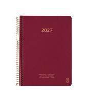 KOZO 2027 &aring;rskalender med en uge pr side A5 r&oslash;d