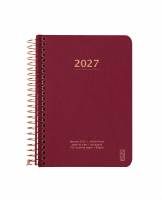 KOZO 2027 &aring;rskalender med en uge pr side A6 r&oslash;d