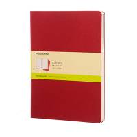 Moleskine notesbog Cahier Journal ulinieret XL 19x25cm rød