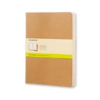Moleskine notesbog Cahier Journal ulinieret XL 19x25cm brun