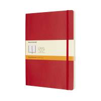 Moleskine notesbog Classic soft linieret XL 19x25cm rød