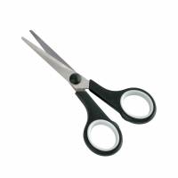 Office saks 125mm med soft gummi greb sort