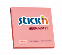 Stick'N notes selvklæbende 76x76mm neon rosa