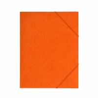 Office elastikmappe med 3 klapper i karton FSC orange