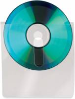 Selvklæbende CD Lommer med Fingerhul 10 stk
