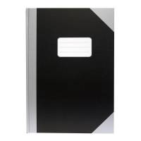 Office kina notesbog A4 sort/sølvgrå