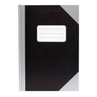 Office kina notesbog A5 linieret papir sort/sølvgrå