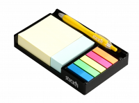 Stick'n notesblok holder med blok 76x76mm og Indeksfaner