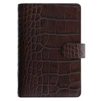 Filofax Classic Croc Personal læder kalenderomslag brun