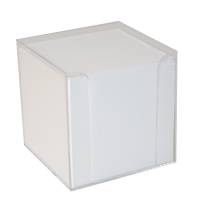 Kubusdispenser med 700 ark 9,5x9,5x9,5 cm klar plast