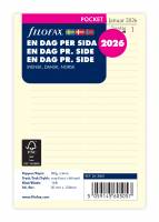 Filofax 2026 kalender refill Pocket med en uge pr side