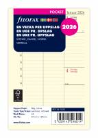 Filofax 2026 kalender refill Pocket med en uge pr opslag lodret