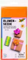 Silkepapir 50x70cm 20g/m² foldet til 125x250mm orange, 5 ark