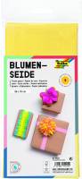 Silkepapir 50x70cm 20g/m² foldet til 125x250mm gul, 5 ark