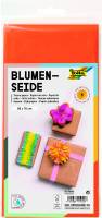 Silkepapir 50x70cm 20g/m² foldet til 125x250mm mørk orange, 5 ark