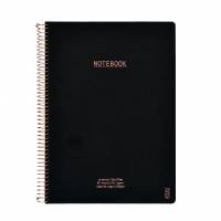 KOZO notesbog A4 Premium kvadreret sort