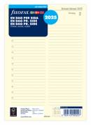 Filofax 2025 kalender refill A5 med en dag pr side