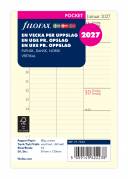 Filofax 2027 kalender refill Pocket med en uge pr opslag lodret