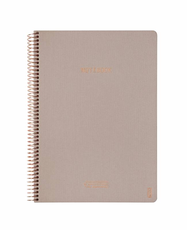 KOZO notesbog med linier A4 Premium sand