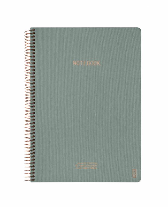 KOZO notesbog med linier A4 Premium gr&oslash;n